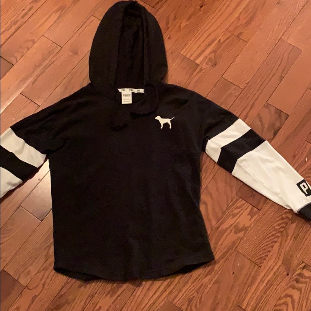 PINK black hoodie! Barely worn :)